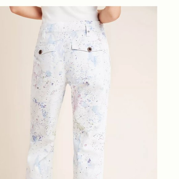 NWT anthropologie wanderer watercolor cargo pants - Picture 3 of 9